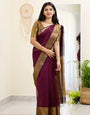 Cocoa Wine Maheshawari Cotton Silk Saree